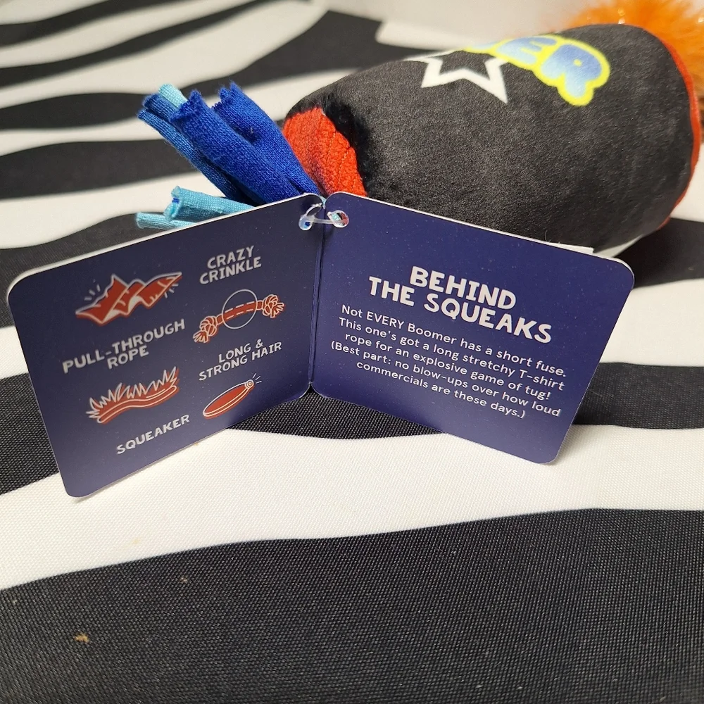 NWT Bark O-K Boomer Dog Toy XS-S